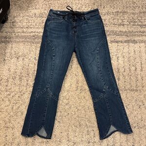 Lucky Brand Dark Blue Lace Up Tulip Cut